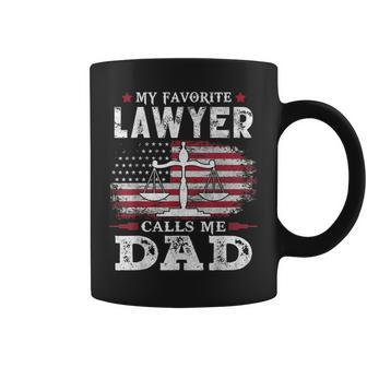 My Favorite Lawyer Calls Me Dad Usa Flag Dad Father Gift Gift For Mens Coffee Mug | Mazezy
