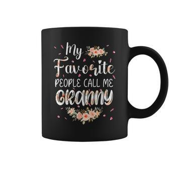 My Favorite People Call Me Granny Cute Floral Mothers Day Coffee Mug | Mazezy
