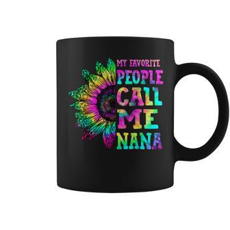 My Favorite People Call Me Nana Sunflower Tie Dye Mother Day Coffee Mug | Mazezy