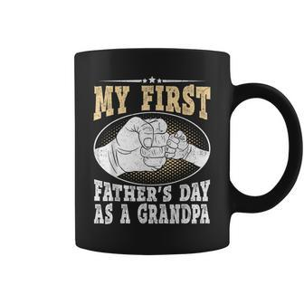 My First Fathers Day As A Grandpa Grandfather Fathers Day Coffee Mug | Mazezy