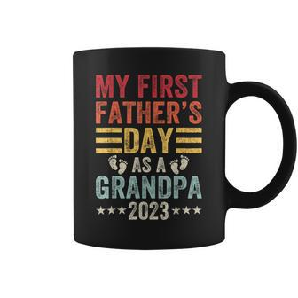 My First Fathers Day As A Grandpa Grandfather Fathers Day Coffee Mug - Seseable
