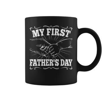 My First Fathers Day Dad Daddy Papa Funny Fathers Day Coffee Mug - Seseable