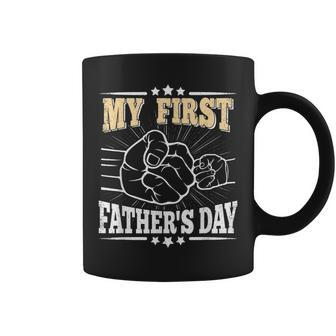 My First Fathers Day Daddy Dad Papa Funny First Fathers Day Coffee Mug - Seseable