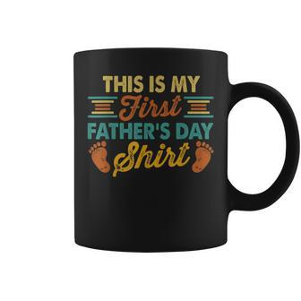 My First Fathers Day New Dad Coffee Mug - Seseable