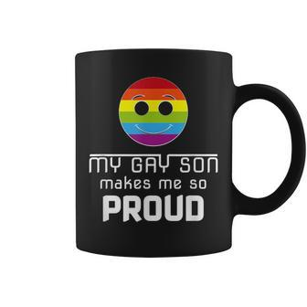 My Gay Son Makes Me Pride Proud Mom Dad Coffee Mug | Mazezy