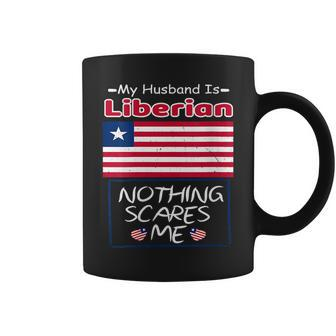 My Husband Is Liberian Liberia Flag Heritage Roots Pride Gift For Womens Coffee Mug | Mazezy UK