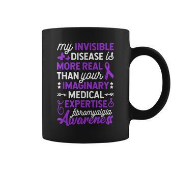 My Invisible Disease Is More Real Fibromyalgia Awareness Coffee Mug - Thegiftio UK