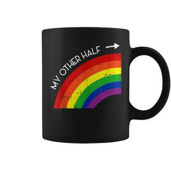 My Other Half Gay Couple Rainbow Pride Cool Lgbt Ally Gift Coffee Mug | Mazezy