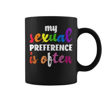 My Sexual Preference Is Often Lgbtq Lesbian Gay Coffee Mug | Mazezy