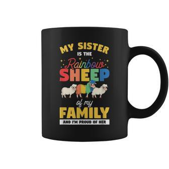 My Sister Is The Rainbow Sheep Lovely Gay Lesbian Lgbt Pride Coffee Mug | Mazezy