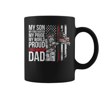My Son My Firefighter My Pride Firefighter Dad Coffee Mug | Mazezy