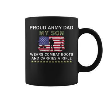My Son Wears Combat Boots Proud Army Dad Father Gift For Mens Coffee Mug | Mazezy