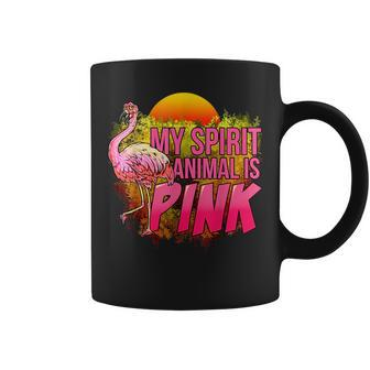 My Spirit Animal Is Pink Summer Vibe Flamingo Theme Birthday Coffee Mug | Mazezy