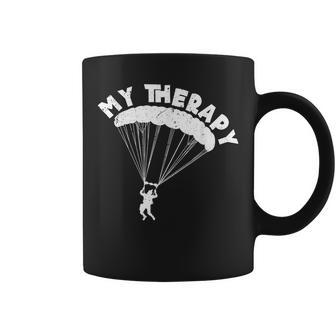 My Therapy Skydiver Skydiving Parachuting Parachutust Coffee Mug | Mazezy