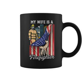 My Wife Is A Firefighter Husband Proud Fire Wife Design Gift For Women Coffee Mug | Mazezy
