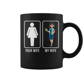 My Wife Teacher Husband Of A Teacher Proud Teachers Husband Gift For Mens Gift For Women Coffee Mug | Mazezy DE