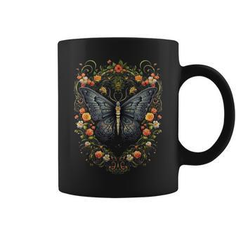 Mystical Butterfly Horns Creature In Flower Magic Butterfly Funny Designs Funny Gifts Coffee Mug | Mazezy