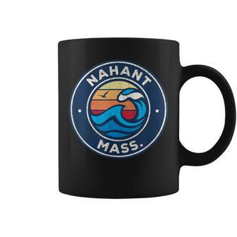 Nahant Massachusetts Ma Vintage Nautical Waves Coffee Mug | Mazezy