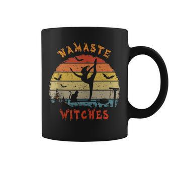 Namaste Witches Funny Halloween Yoga Spiritual Retro Vintage Yoga Funny Gifts Coffee Mug | Mazezy