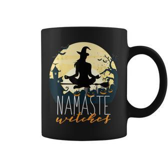 Namaste Witches Halloween Funny Yoga Witch Meme Coffee Mug - Thegiftio UK