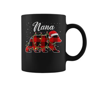 Nana Bear Red Buffalo Plaid Grandma Bear Pajama Coffee Mug - Thegiftio UK