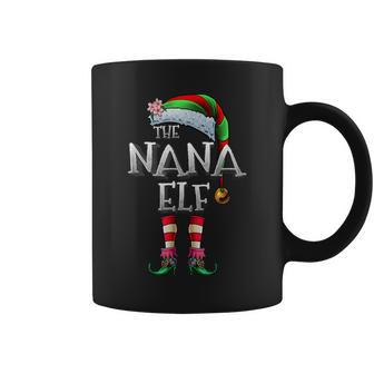 The Nana Elf Matching Family Christmas Grandma Coffee Mug - Seseable