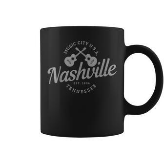 Nashville Tennessee Guitar Country Music City Souvenir Coffee Mug | Mazezy