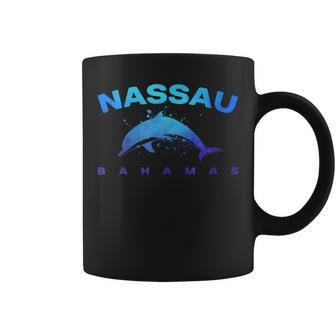 Nassau Bahamas Dolphin Beach Lover Vintage Vacation Souvenir Coffee Mug | Mazezy