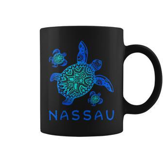 Nassau Bahamas Sea Turtle Sea Blue Tribal Turtle Coffee Mug | Mazezy