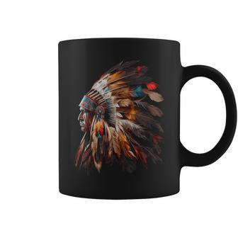 Native American Indian Headdress Graphic Men Women Coffee Mug | Mazezy