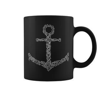 Nautical Anchor Word Cloud Coffee Mug | Mazezy
