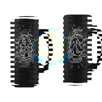 Nautik Sring Wheel Anchor - Sailing Captain Coffee Mug | Mazezy
