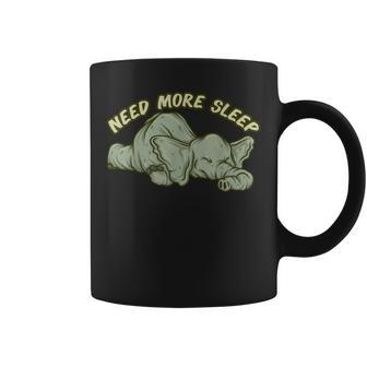Need More Sleep Elephant Tired Animal Lover Coffee Lover Coffee Mug - Thegiftio UK