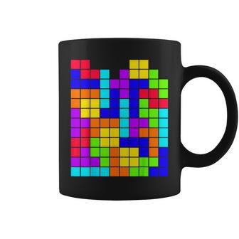Nerdy Tetrominoes Block Puzzle Video Game Math Teacher Geek Coffee Mug - Monsterry