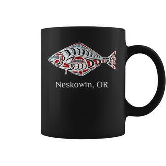 Neskowin Oregon Pnw Native Indian American Halibut Fishermen Coffee Mug | Mazezy