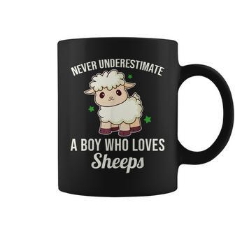 Never Underestimate A Boy Who Loves Sheeps Coffee Mug - Seseable