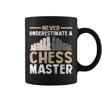 Never Underestimate A Chess Master Chess Pieces Chess Lover Coffee Mug - Seseable
