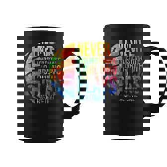 Never Underestimate A Girl Who Play Basketball Funny Gift Basketball Funny Gifts Coffee Mug | Mazezy