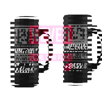 Never Underestimate A Girl Who Plays Football Women Coffee Mug | Seseable CA