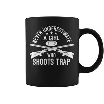 Never Underestimate A Girl Who Shoots Trap Trap Shooting Coffee Mug | Mazezy
