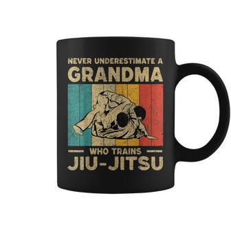 Never Underestimate A Grandma Bjj Brazilian Jiu Jitsu Gifts For Grandma Funny Gifts Coffee Mug | Mazezy