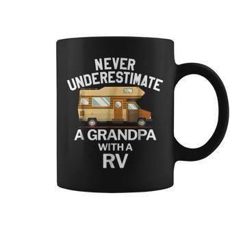 Never Underestimate A Grandpa With A Rv Funny Coffee Mug - Seseable