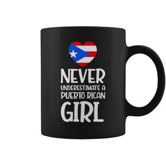 Never Underestimate A Perto Rican Girl Puerto Rican Roots Coffee Mug - Seseable