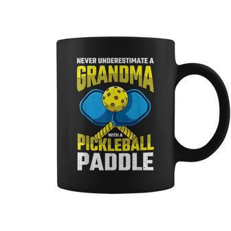 Never Underestimate A Pickleball Grandma Player Vintage Cute Gifts For Grandma Funny Gifts Coffee Mug | Mazezy