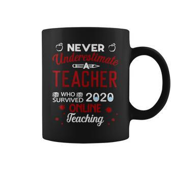 Never Underestimate A Teacher Who Survived Online Teaching Coffee Mug - Seseable
