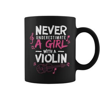 Never Underestimate A Violin Player Musicians T Coffee Mug - Seseable