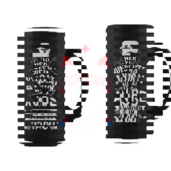 Never Underestimate A Woman Who Is A Nurse Born In March Coffee Mug | Mazezy