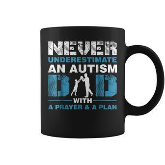 Never Underestimate An Autism Dad With A Prayer Funny Gifts For Dad Coffee Mug | Mazezy