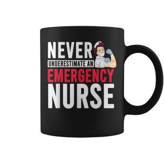 Never Underestimate An Emergency Nurse Er Nurses Coffee Mug | Mazezy
