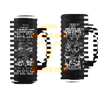 Never Underestimate An Old Guy On A Motorcycle Biker Gift Coffee Mug | Seseable UK